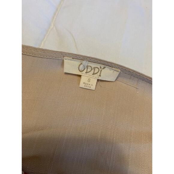 Oddy NWOT Smocked Cream Midi Dress Women's Oversized Small - Picture 3 of 9